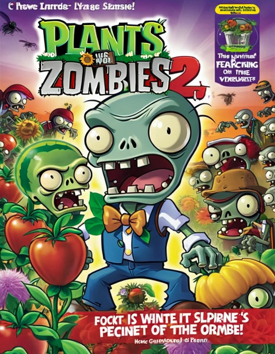 Magazine cover,Plants vs. Zombies