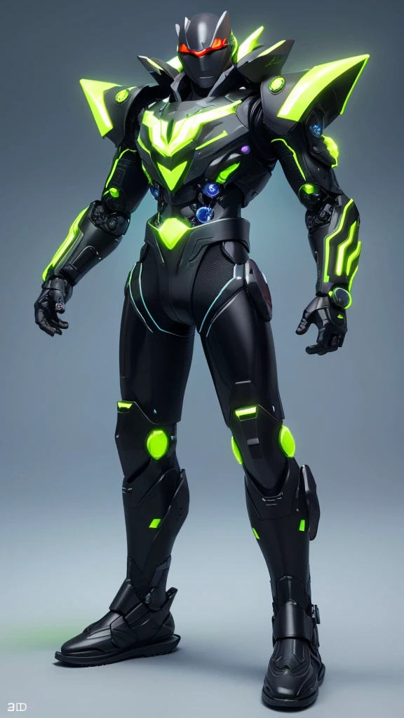 3D Rendering、Toy、gecko、translucent、monster、Powered Suit、 Bad guy cyborg、invader、Toxic Chemicals、Full body image、Digital Image。
