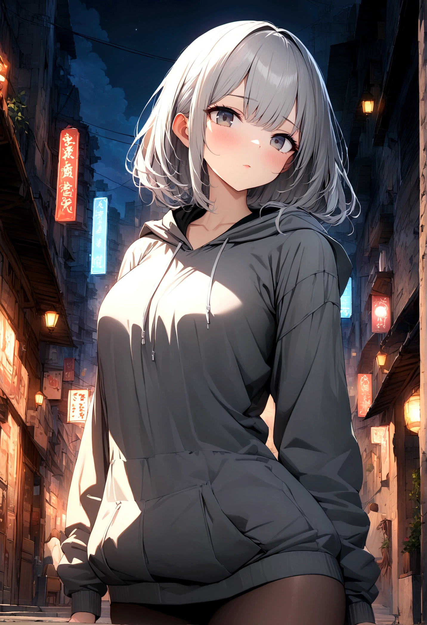 girl with、Cozy sweater on、full body, lesbian、(Huge laughter:1.1)、(Opening the mouth:1.1)、(eyes wide open:1.2)、sun glare、hips, degree of sharpness、depth of field、blurred background、particles of light、strong wind、(heart particles:1.1)、detailed female genitalia、fine pubic hair、