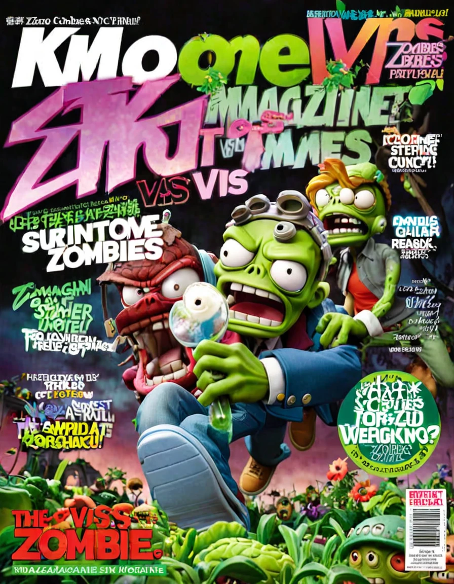 Magazine cover,Plants vs. Zombies