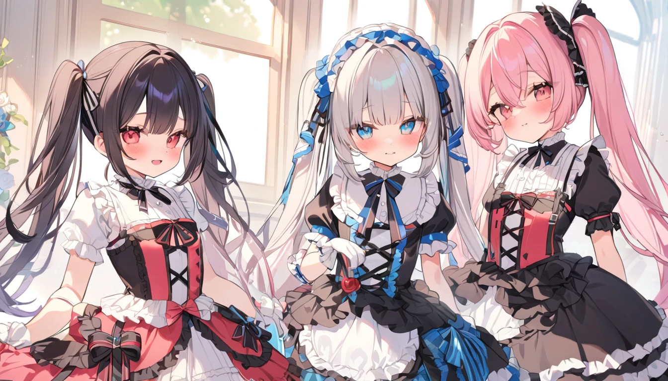 (Highest quality),Lolita fashion girls,Twin tails,cute