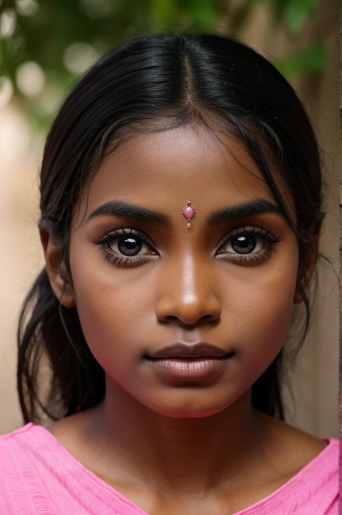 Large eyes small noses pink lips dark skin indian
