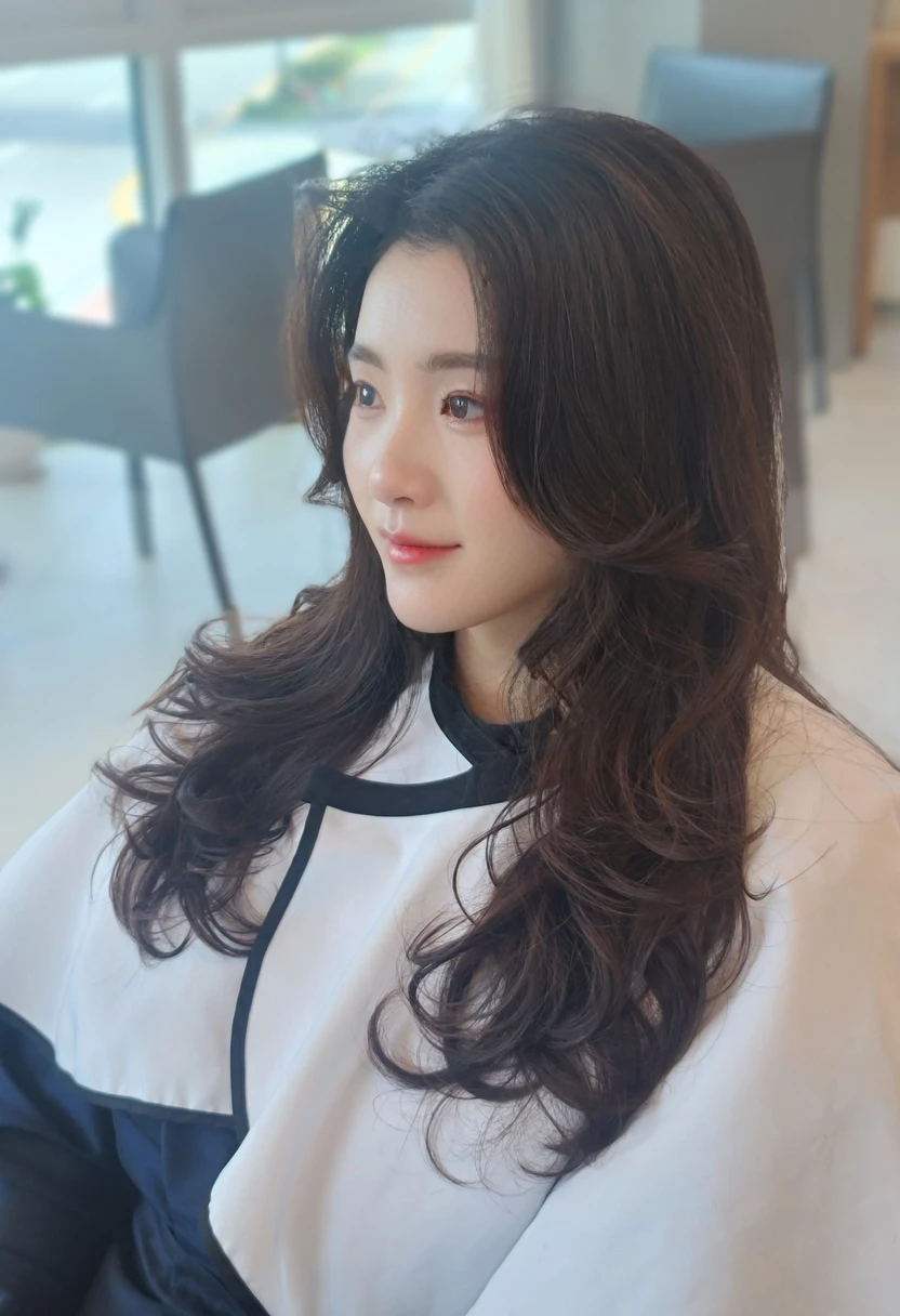 Best Quality, 8k, Masterpiece, (Portrait: 1.3), (photo realistic:1.4), (hyper realistic:1.4), Sharp Focus, looking at viewer, (smoother lighting:1.1), (increase cinematic lighting quality:0.9), realistic lighting, backlighting, light on face, ray trace, (brightening light:1.2), (Increase quality:1.4), sharp detail, (best quality real texture skin:1.4), finely detailed eyes, black_eyes, finely detailed face, 25 year old Korean woman