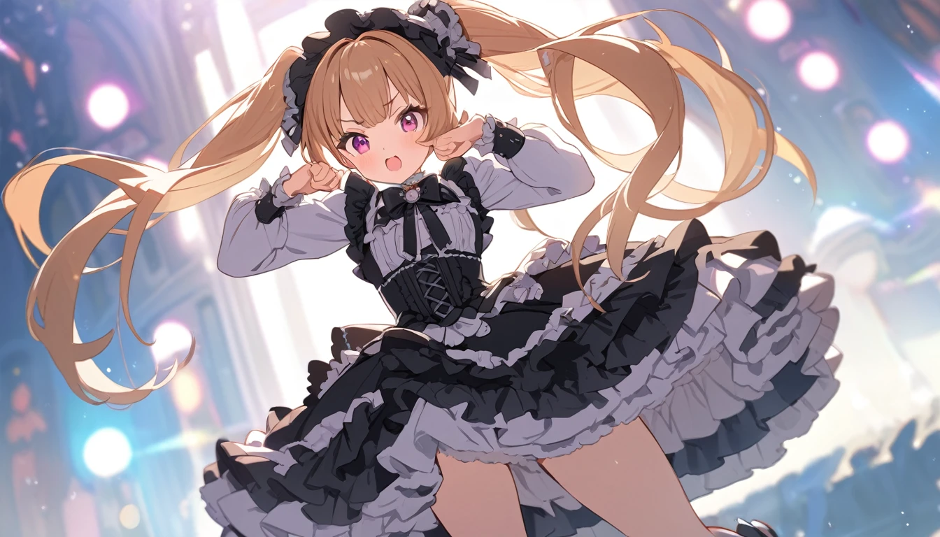 (Highest quality),Lolita fashion girl,Twin tails,Cute pose