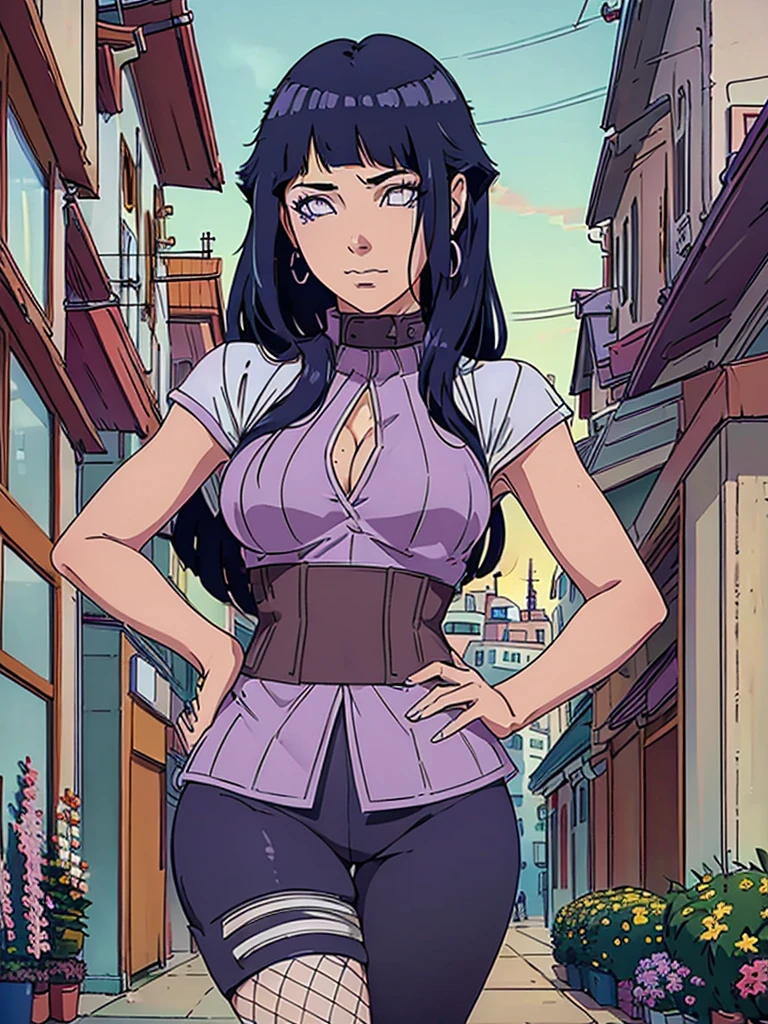 Just one girl,Best quality, 4k, high resolution, body stuck dress, perfect smile, gorgeous, light skin, ahegao face(hentai face) ,dark blue hair,(hinata hyuga hair style),wearing A short soft purple blouse(top is soft purple colour) and
wears tight dark violet pants with fishnets, 1 girl, solo, seductive look, elegance and charm, (masterpiece, best quality, high resolution), looking at the viewer, standing, (intricate and beautiful:1.2), (detailed light:1.2), (soft light, side light), (high resolution textures) , holding chain collar, outdoor, Burmese girl, wearing gorgeous jewelary, wearing harness over the outfit ,outdoor background, sun light, attractive, sexy, mature and hot, young,(masterpiece:1.3), (disorganized:1.3), (highest quality:1.3), perfect anatomy, detailed face, front view, perfect right hands, looking at viewer, (Super detailed:1.3), (best shadow:0.7), (treated hair), fine eyes, beautiful eyes, young aged woman, alone, standing, crystal earrings,closed_mouth, , outdoors,Thick thighs, arrogant face, small 