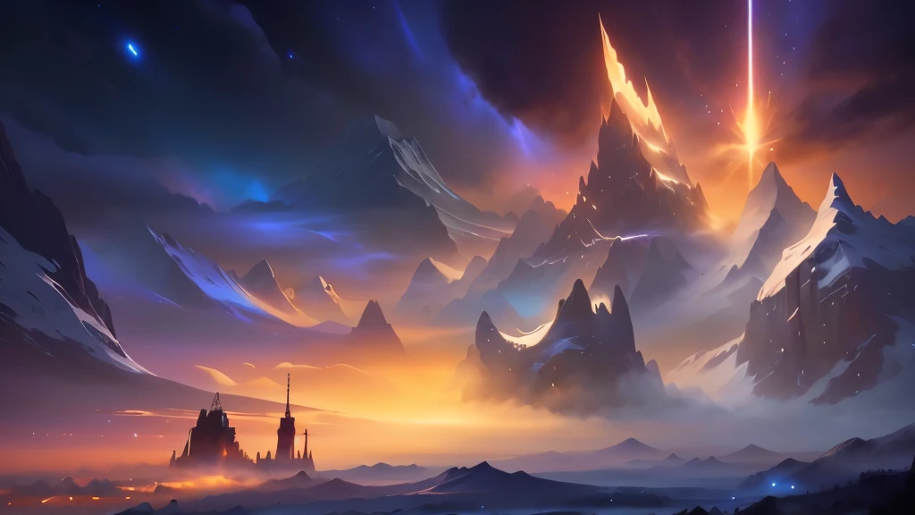 Close up shot of a mountain，Sky in the background，There is another star, 4k highly detailed digital art, 8k HD Wallpaper Digital Art, Epic fantasy digital art style, 4k fantasy art, Epic fantasy sci-fi illustration, Concept Art Wallpaper 4K, 4K Fine Digital Art, Epic fantasy art style HD, 8k stunning artwork, Background artwork