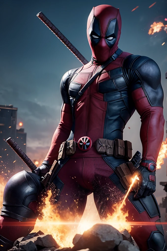 Deadpool in the fight against Thanos The Avengers
