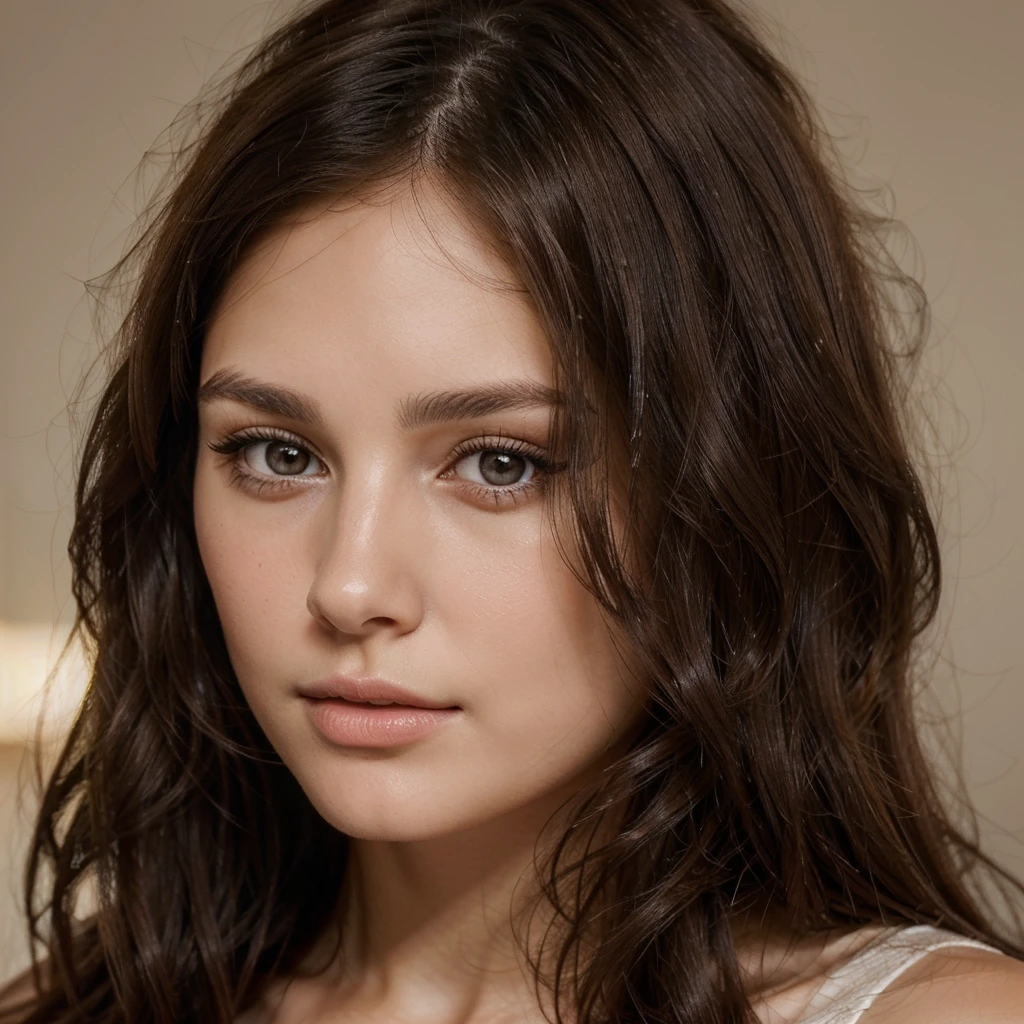 a beautiful brunette woman, 20 years old with beautiful shapes, Brown hair ((Superior quality, 8K, head of'artwork: 1.3)), sharpness: 1.2, regarder le spectateur, Style parfait, (((Écarte tes jambes, asseyez-vous avec les genoux pliés)))), (open the mouth: 1.5), (Close your eyes: 0.88), corps féminin attrayant, guapo, guapo, the most famous in the world, (ultra realistic), (photorealistic), (Increased resolution), (8K), (extremely detailed), (best photos), (beautifully detailed blue eyes), (best quality), (Ultra detailed), (head of'artwork ), ( Background'screen), (detailed face), bare, 1 fille, regarder le spectateur, Fine details, detailed face, pureerosfaceace_v1, souriant, Sous-vêtements transparents, white, Longues jambes, slender waist, fesses, ultra fine makeup, Ultra fine clothing material, Les jambes écartées, NSF
