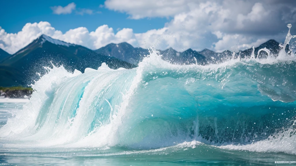 refreshing feeling, cool, water, ice, gushing