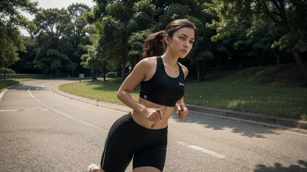 woman ,healthy ,Exercise runing alone