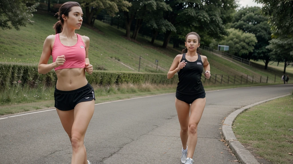 woman ,healthy ,Exercise runing alone