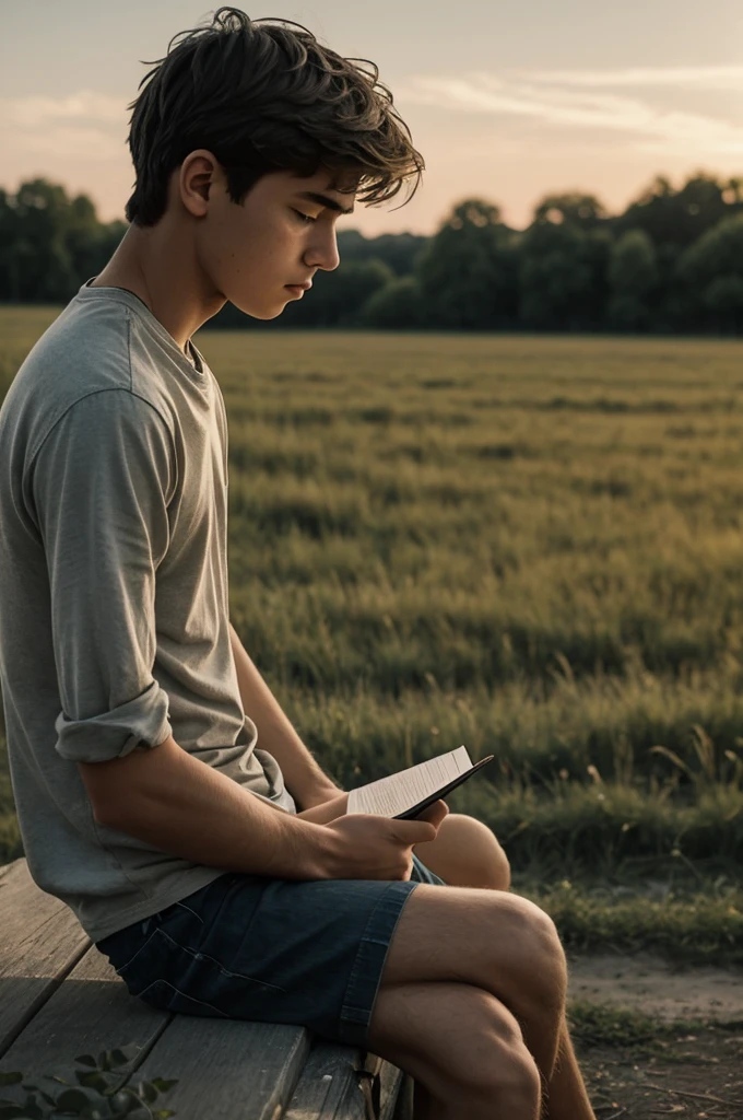 Generate an image for the cover of a book that represents the story of a quiet teenager who narrates the events of his daily life in a philosophical way, natural and thoughtful, a hard but beautiful life in an inspiring and sad way