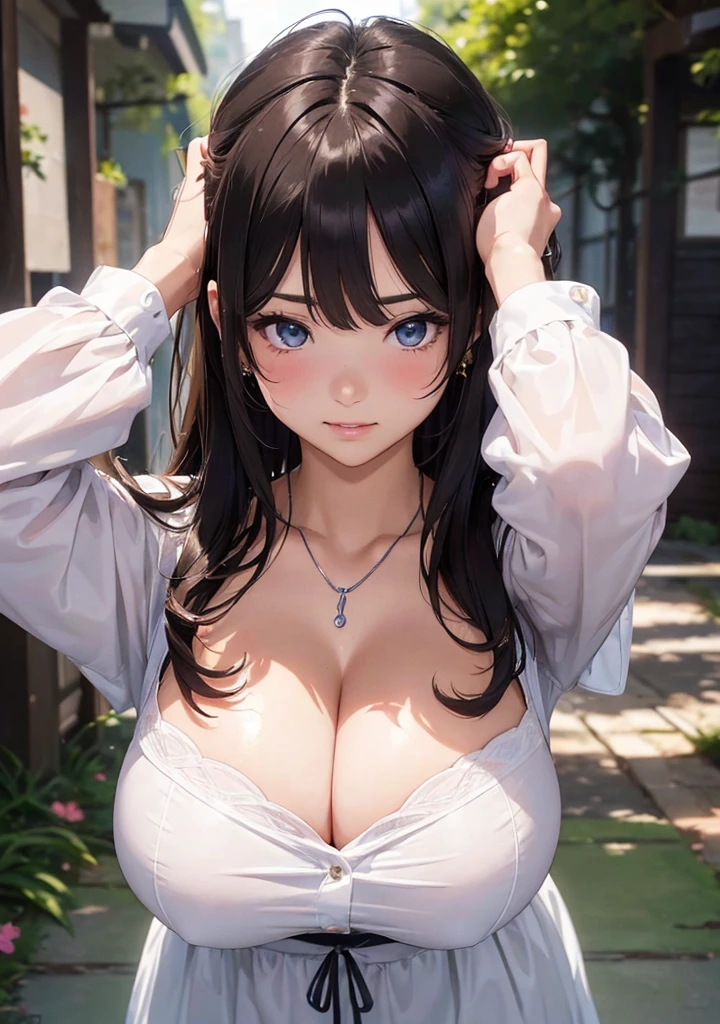 ((Shooting with a digital SLR)), photograph, Becoming a pro, Realistic, Are standing, Raise your arms above your head, Hot Face, blush, (Shiny skin), Browsing Caution, ((naked)), ((Pussyクラック:1.3)), ((Pussy:1.3)), Lifeで, cute, cute, Japanese, high school girl, height: 158cm, , 最high quality, shape, Very detailed, In detail, High resolution, 8K壁紙, Perfect dynamic composition, Beautiful details, Big Breasts, Random sexy poses, whole body, Like a real human being, smile, nude, gravure, 1 female, Black Hair, Long Hair, 15 years oldts:1.3), 最high quality, 8K, high quality, High resolution, (Thick lips), ((Looking at the audience)), double eyelid, Beautiful woman, whole body, Dutch Angle, ((cuteネックレス:1.3)), ((Blur the background:1.3)), Big Breasts, ((Short Bob)), Brown Hair,masterpiece、Life, Are standing, Cowboy Shot, Dutch Angle, ((naked)), cuteネックレス最high quality、High resolution、High-quality images、8K, 1 female、Skin Radiance、Texture of skin and clothing、Expression of fine eyes、Girl with long shiny hair, Manga inspired by Lee Jong-suk, Trending on deviantart, realism, detailed manga style, Manga art style, Perfect Line Drawing, Beautiful line art, digital manga art girl, K-POPアイドル, dress, Beautiful brown eyes, Fuller lips, Gorgeous face with attention to detail, (cutesmile), Charm, Innocent, Side view, (Perfectly Detailed face), (Detailed and carefully hand-drawn) Photorealistic images, Written boundary depth,(solo:1.4),(One girl:1.4),(blue eyes:1.2),(Detailed face:1.3),(Beautiful attention to detail:1.3),(Slightly parted lips:1.2),(Embarrassed look:1.3),(Blushed:1.2),(Slender body:1.2),(Large Breasts:1.3), (masterpiece:1.2),(最high quality:1.3),(超High resolution:1.2),(Realistic:1.1), roller:cuteGirlMix4_v10:0.5,roller:韓国人shapeらしさ_At 3 p.m.:0.3,((Big Tits:1.5)),とてもLarge Breasts:1.5),((Big Tits:1.5)), ((Big Tits:1.5)), ((big breasts:1.5)), ((cleavage:1.8))