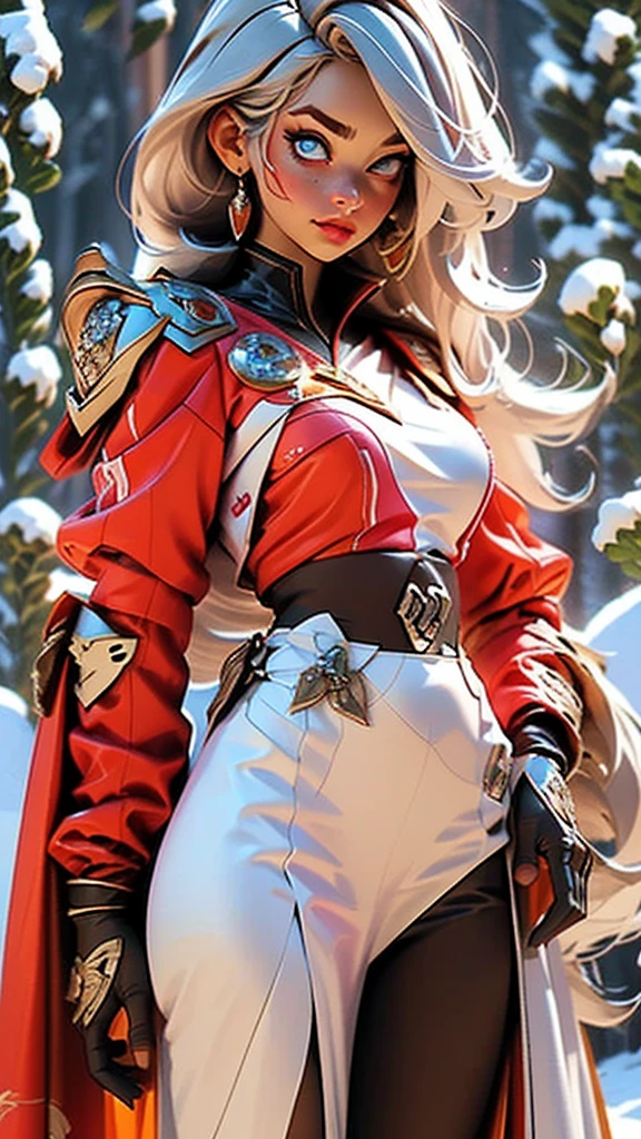 amazing quality, masterpiece, best quality, hyper detailed, ultra detailed, UHD, beautiful girl, perfect anatomy, perfect body, model, stylish pose, wearing full plate body fantastic red armor with red cape, holding crystal sword, snowy medieval road, (random color:1.4), long hair, various hairstyles, white hair, blue eyes, glowing eyes, extremely detailed, ((intricate detail)),(((realism))), HDR, 8k, absurdres, cinestill 800, sharp focus, add_detail:2, (solo, woman)
