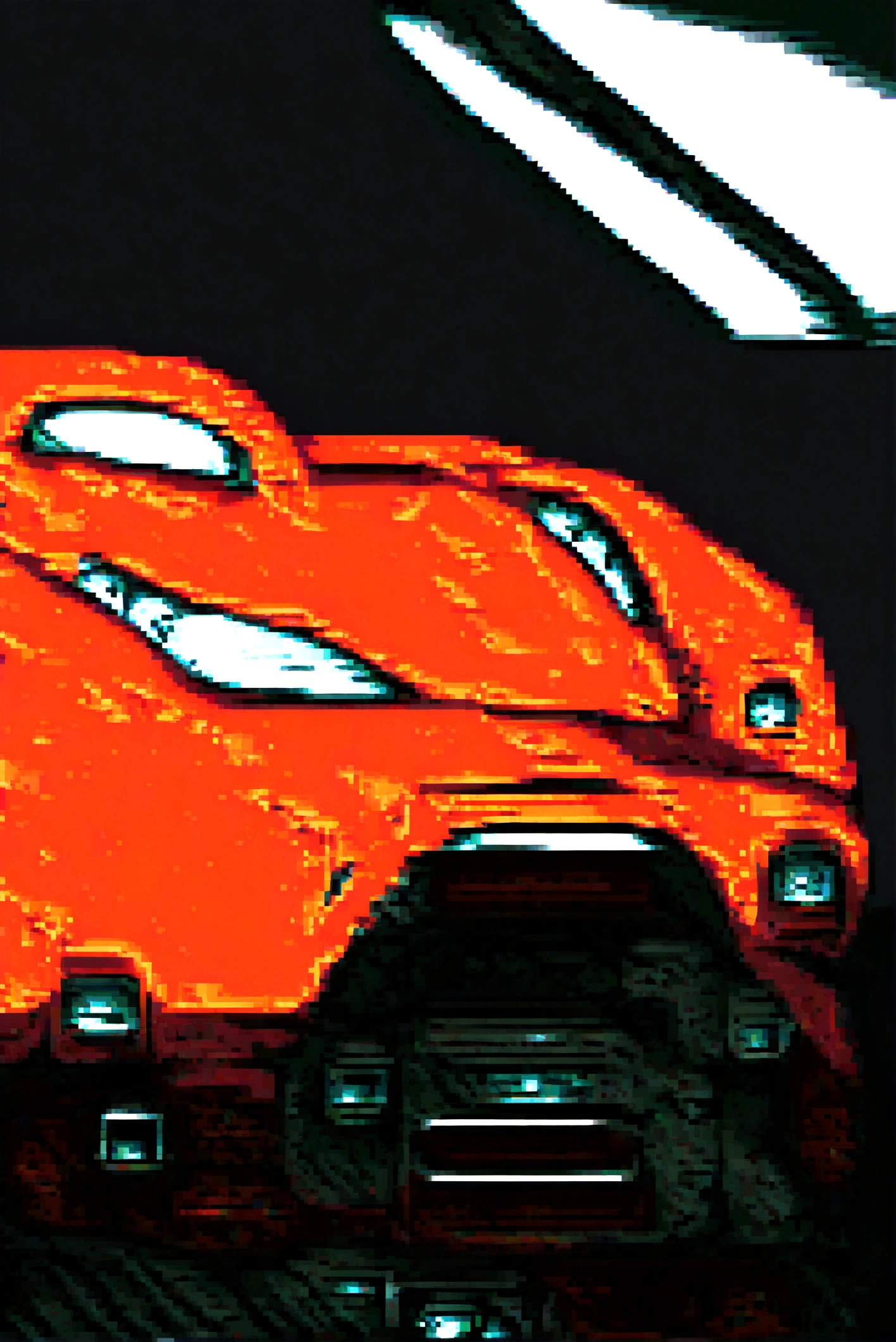 Porsche 911 (1963)Model: First Generation (901) anime version black background 