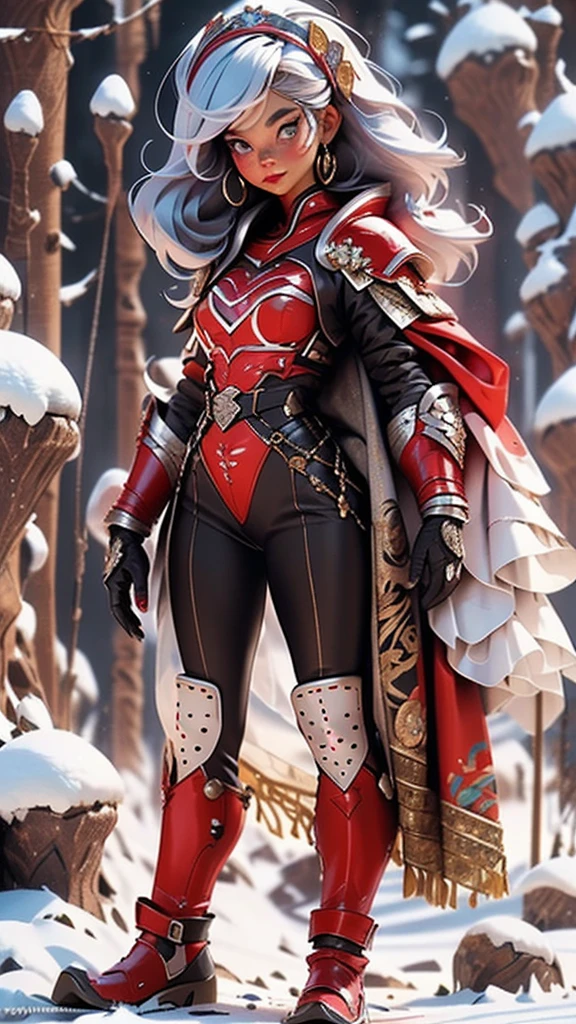 amazing quality, masterpiece, best quality, hyper detailed, ultra detailed, UHD, beautiful girl, perfect anatomy, perfect body, model, stylish pose, wearing full plate body fantastic red armor with red cape, holding crystal sword, snowy medieval road, (random color:1.4), long hair, various hairstyles, white hair, blue eyes, glowing eyes, extremely detailed,
((intricate detail)),(((realism))), HDR, 8k, absurdres, cinestill 800, sharp focus, add_detail:2, (solo, woman)