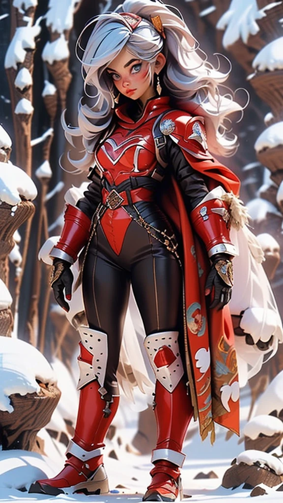 amazing quality, masterpiece, best quality, hyper detailed, ultra detailed, UHD, beautiful girl, perfect anatomy, perfect body, model, stylish pose, wearing full plate body fantastic red armor with red cape, holding crystal sword, snowy medieval road, (random color:1.4), long hair, various hairstyles, white hair, blue eyes, glowing eyes, extremely detailed,
((intricate detail)),(((realism))), HDR, 8k, absurdres, cinestill 800, sharp focus, add_detail:2, (solo, woman)