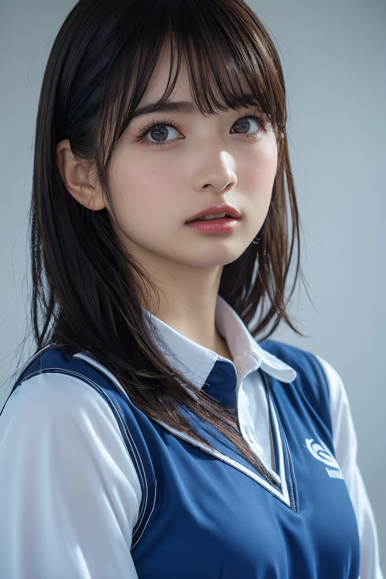 (8K, RAW Photos,Highest quality, High resolution:1.1), (Ultra-realistic:1.4),(Realistic, Realistic:1.3),The Beauty of Japan、Rhythmic gymnastics club、Rhythmic Gymnastics Uniform、((Upper Body:1.3))