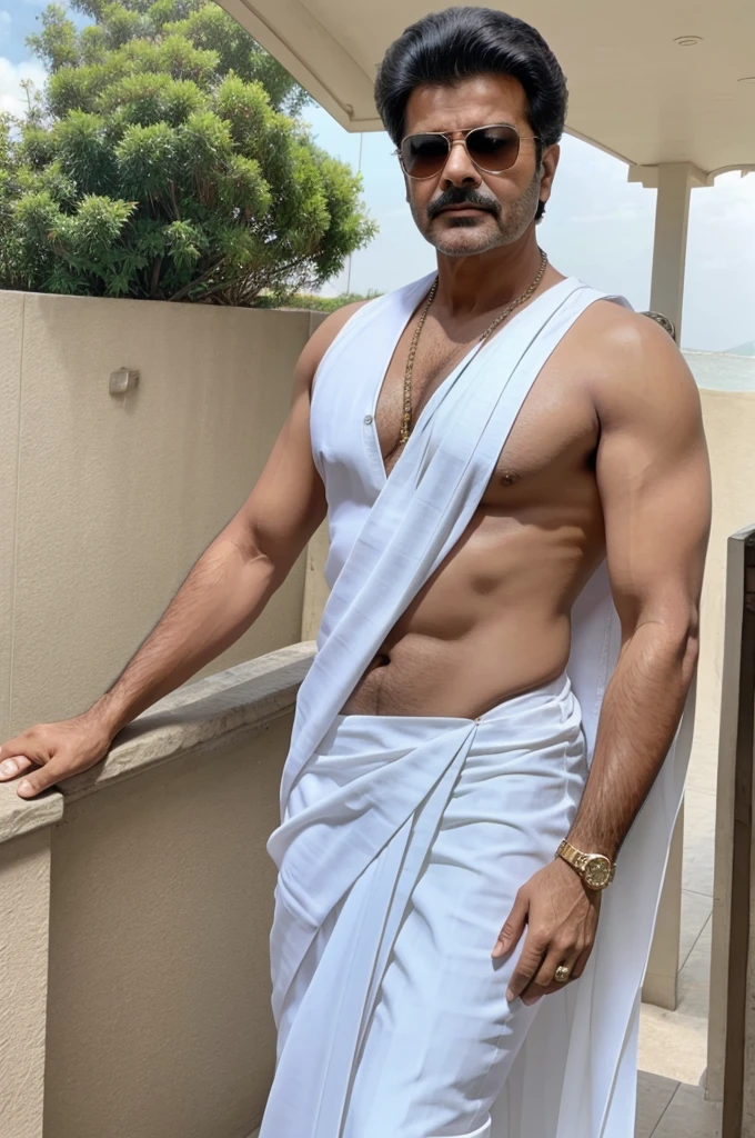 Anil Kapoor in White saree