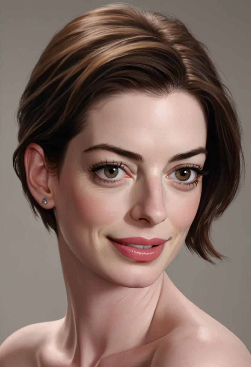 Anne hathaway. inspired by Eva Gonzalez, best quality, masterpiece, Ultra high detail, 8k