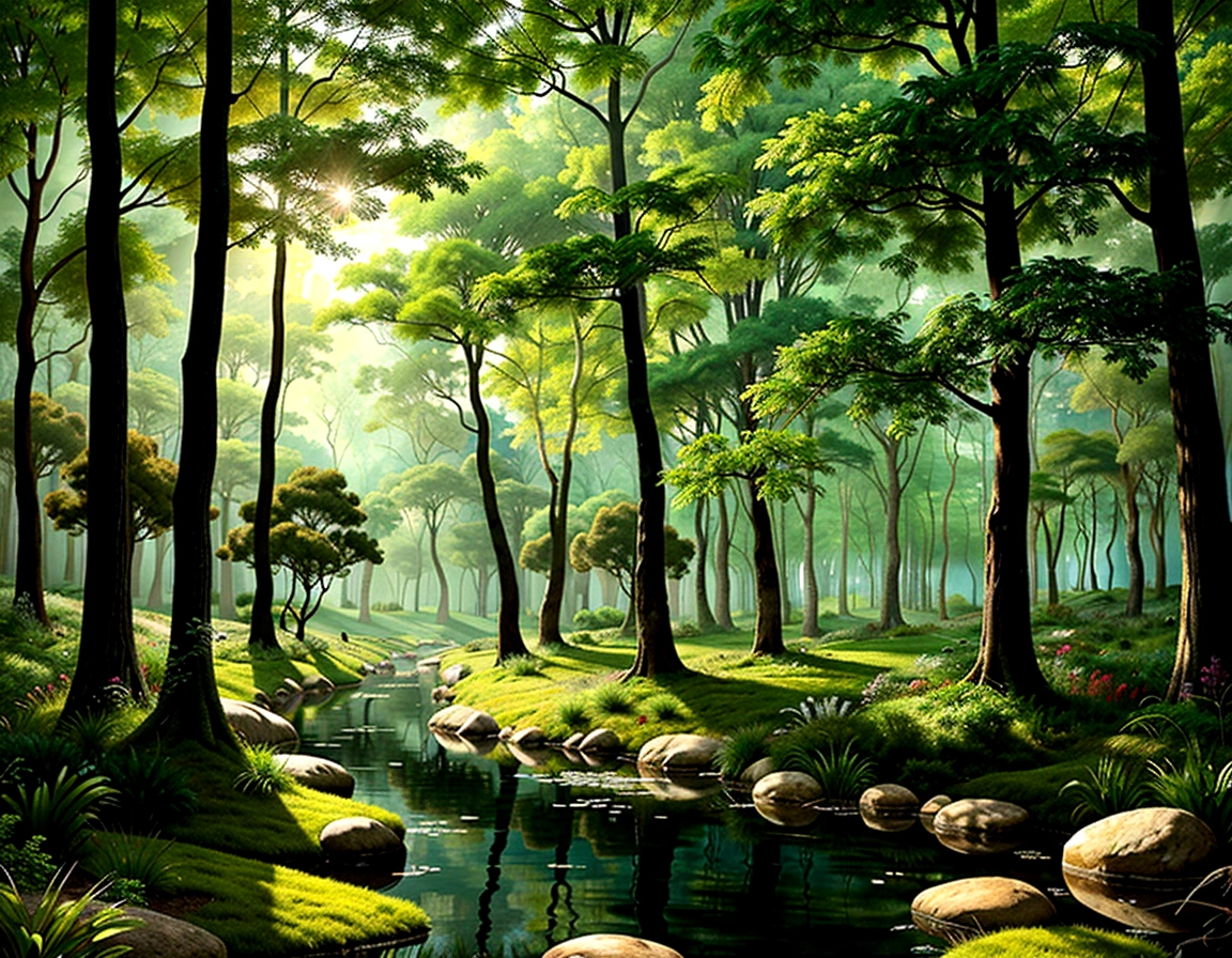 Forest Painting　Spectacular　Soothing