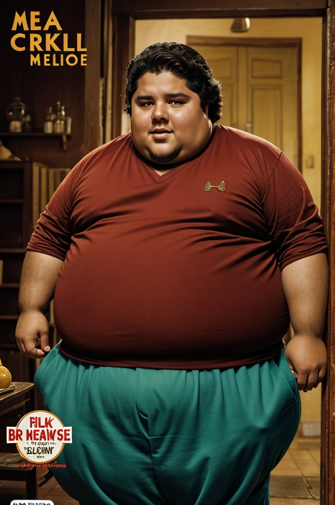 movie called be careful with Melki in Spanish, a fat boy on the cover 