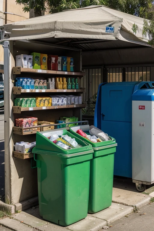 image of Information Stands: Information about the recycling campaign and how to participate.