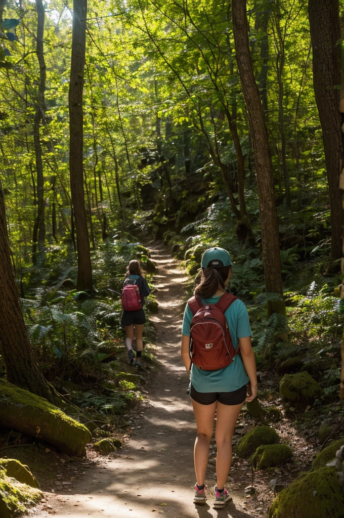 Italy. NSFW. Create a highly realistic front-facing scene set in the highlands of Lombardy, Italy, featuring a -yeld Itan girl leading a group of younger girls on a hiking trip through a dense forest.

    The 12-year-o gitandsnfidently at the front center of the group, facing forward. She has shoulder-length brown hair tied in a ponytail poking through the back of her colorful baseball cap. She wears a bright, short-sleeve t-shirt, knee-length shorts, and sturdy hiking shoes. Her expression is enthusiastic and welcoming as she looks ahead, one hand holding a small map or pointing forward to guide the group.
    Surrounding her are several younger girls, aged between 6 and 10, arranged in a micircle around her, all facing forward as well. They are dressed in colorful t-shirts, shorts, and baseball caps, each sporting different vibrant patterns and colors. They carry small backpacks or water bottles, and their expressions are a mix of excitement and curiosity. Some girls have pigtails or braids, adding to their youthful appearance.
    The group includes about 8-10 girls of varying ights and builds, reflecting their different ages and levels of excitement.

Behind them, the forest is rich and dense with tall pine and oak trees forming a canopy overhead. The sunlight filters through the leaves, creating dappled patterns on the forest floor, which is covered with moss, ferns, and wildflowers. The narrow, winding trail they follow is visible between them, bordered by rocks and roots that enhance the sense of adventure.

In the background, the majestic Lombardian mountains rise, with some snow patches visible on the higher peaks, adding to the natural beauty of the scene. The atmosphere is filled with the fresh scent of pine, and the sounds of birds and rustling leaves create a vibrant and immersive environment.

This scene captures the lively and exploratory spirit of the group, with the 12-year-old girl leadi heungermpanions through the p