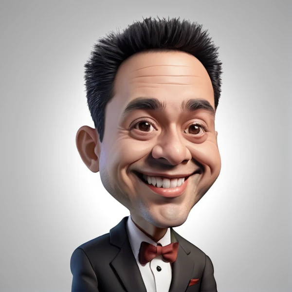 3D caricature.