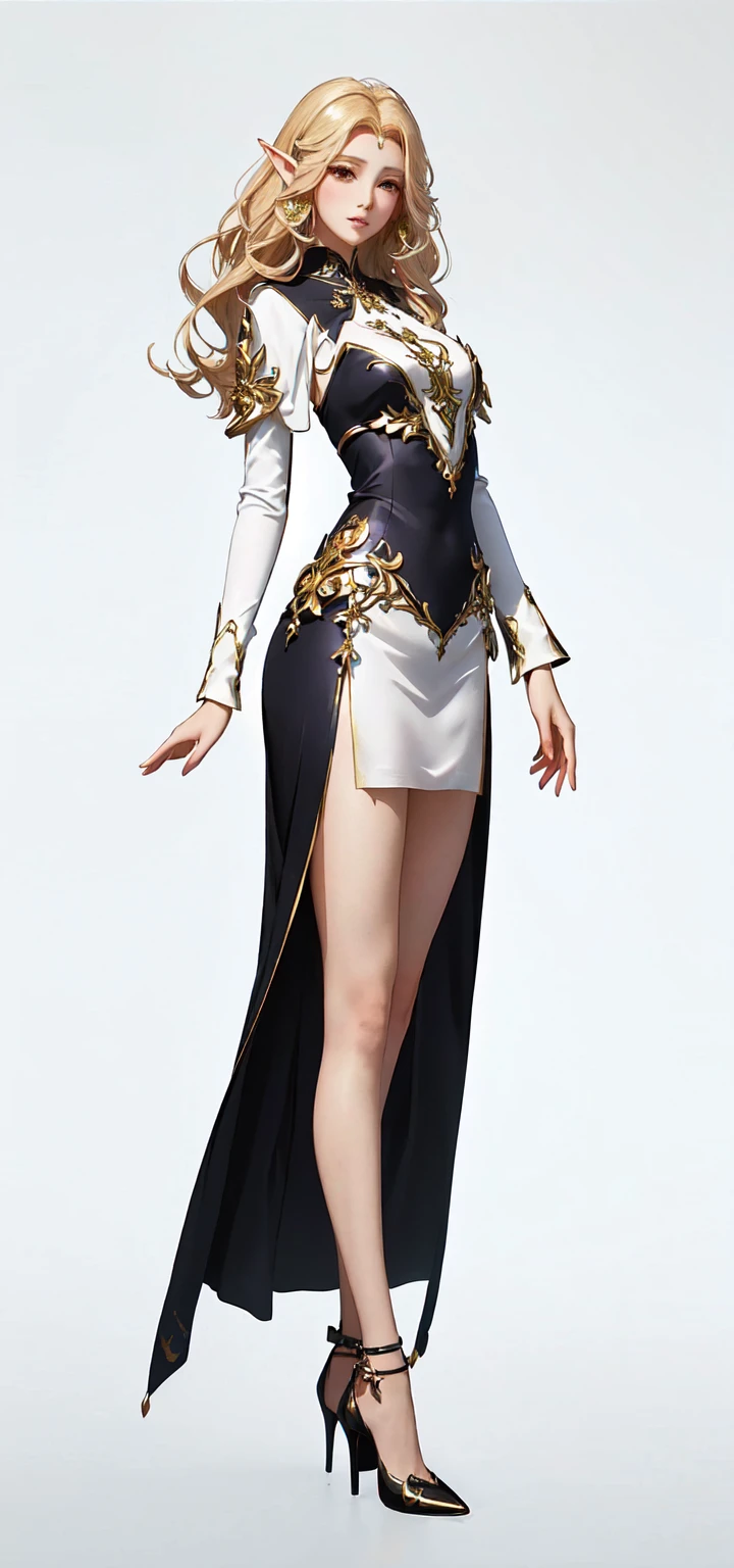 Arafed image of woman in dress and high heels posing, Full body fairy, Beautiful and elegant elf queen, Beautiful and charming anime woman, A rendering of Mirabelle Madrigal, Beautiful fantasy queen, Beautiful female priest, Elegant posture, Kushat Krenz Key Women in Art, Rendering a cute 3D anime girl, Beautiful and elegant female elf