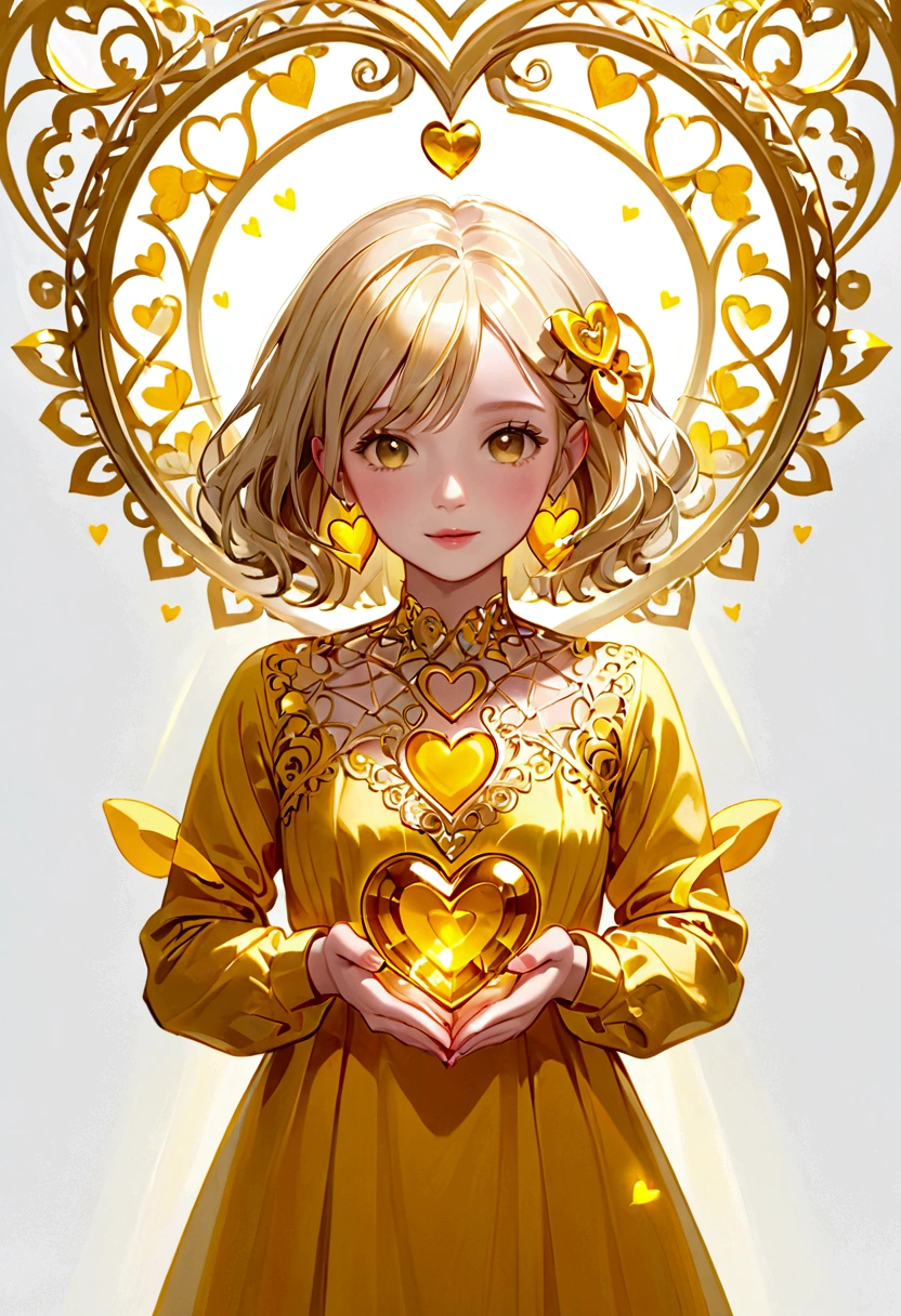 heart pendant yellow
