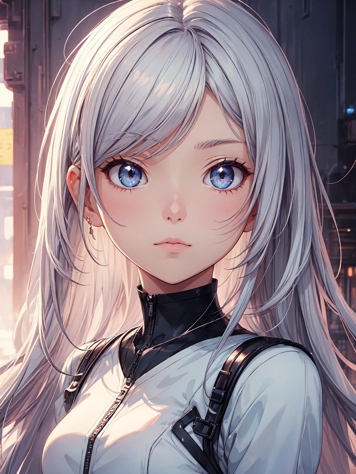 SNTHWVE STYLE, nvinkpunk close up face portrait (((sks man))), Smooth and soft skin, Big dreamy eyes, Beautiful and complex hair colors, Symmetric, Anime Big Eyes, Soft lighting, Detailed face, by Makoto Shinkai, Stanley Artjam Lau, Wow, Lost Draw, Concept Art, Digital Painting, Looking into the camera