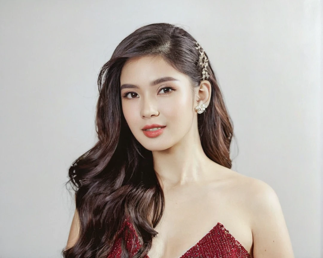 Medium format HD photo, (Stunning gorgeous eurasian Instagram model:1.3), Symmetrical composition, Striking features, Luminous skin, (Flowing black hair:1.2), Radiant smile, Captivating gaze, Elegant posture, (Soft natural light:1.3), Captured with a Phase One XF IQ3 100MP, 80mm f/2.8 lens, Clear details, Ethereal beauty, Timeless allure.