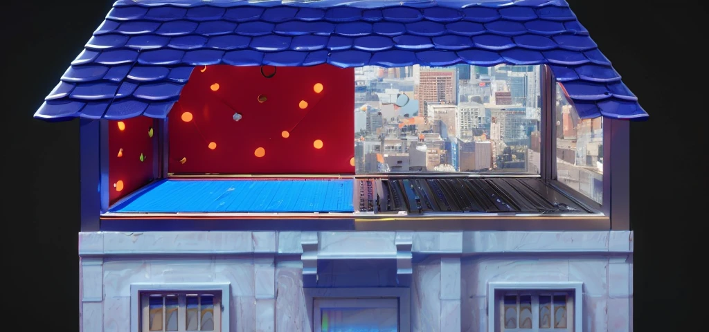 3d style, simplified design, 3d render, glossy texture, smooth 3d model, multiple light sources, rim light, sharp post effects render, (glossy plastic texture with multiple big light probe refractions), perfect cgi, smooth silhouette, high intensity refraction, (super glossy material), most beautiful vfx , blue background, plastic refractions, realistic, 4k, high resolution, rim light, photo shoot, commercial photo, profile shot, 4k, rim light, high resolution, 4k, glossy texture, smooth 3d model, multiple light sources, rim light, sharp post effects render, (glossy metallic texture with multiple big light probe refractions), perfect cgi, cgi art created only with gradients, smooth silhouette, high intensity refraction, (super glossy chrome material), most beautiful vfx, blue background, chrome metal refractions, multiple light sources, rim light, sharp post effects render, perfect cgi, digital art, detailed digital art, reflective, best quality, 4k, masterpiece:1.2, ultra-detailed, realistic, vivid colors, dark and moody lighting, The image of the highest quality, ensuring every detail is showcased perfectly. It in 4k resolution, allowing viewers to immerse themselves in the richness of the colors and intricate details. The realistic rendering. under the spotlight, reflecting, high-resolution image, realistic rendering, dark background, and rim light photorealistic The image features three characters standing in front of three houses. The characters are a red-haired mermaid, a purple cat, and an orange dog. They are each holding a yellow maraca