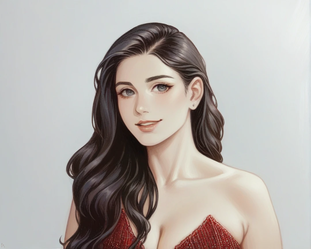Medium format HD photo, (Stunning gorgeous eurasian Instagram model:1.3), Symmetrical composition, Striking features, Luminous skin, (Flowing black hair:1.2), Radiant smile, Captivating gaze, Elegant posture, (Soft natural light:1.3), Captured with a Phase One XF IQ3 100MP, 80mm f/2.8 lens, Clear details, Ethereal beauty, Timeless allure.