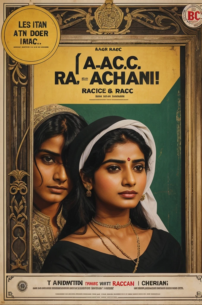 A poster with R.A.C.C written on it and item B. Written by Seraj Ansari