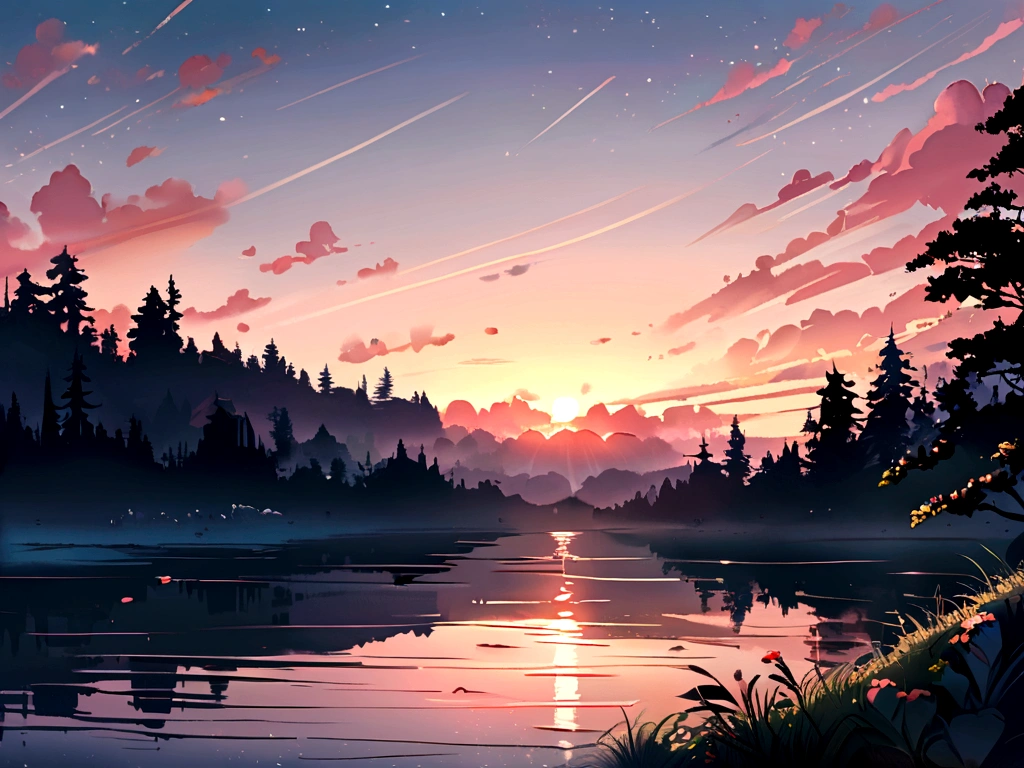 Sunrise in a tranquil setting