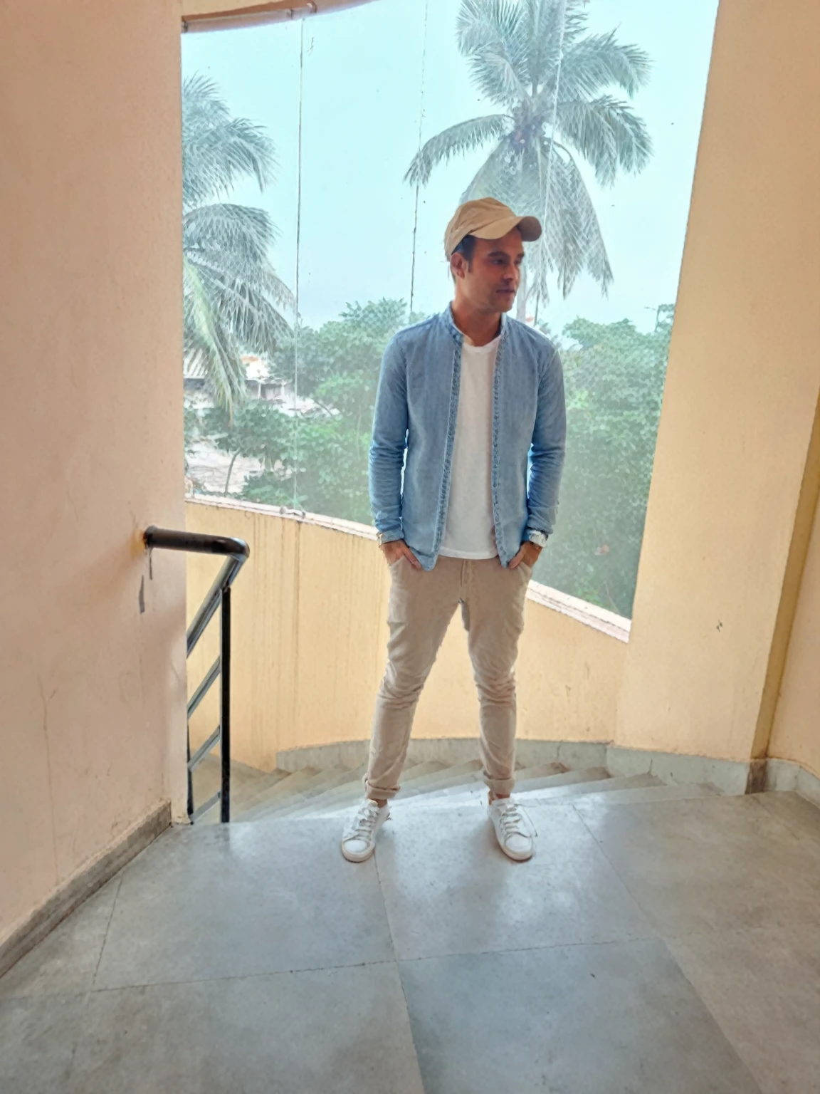 A man wearing casual clothes,very detailed picture.