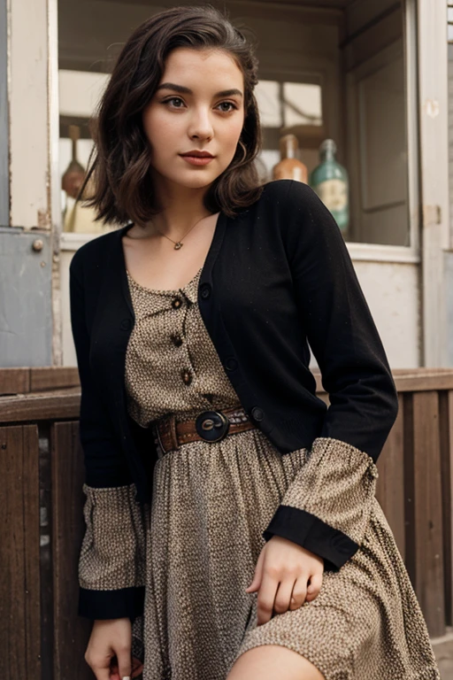 Beautiful krygaz girl in 1930 vintage clothing