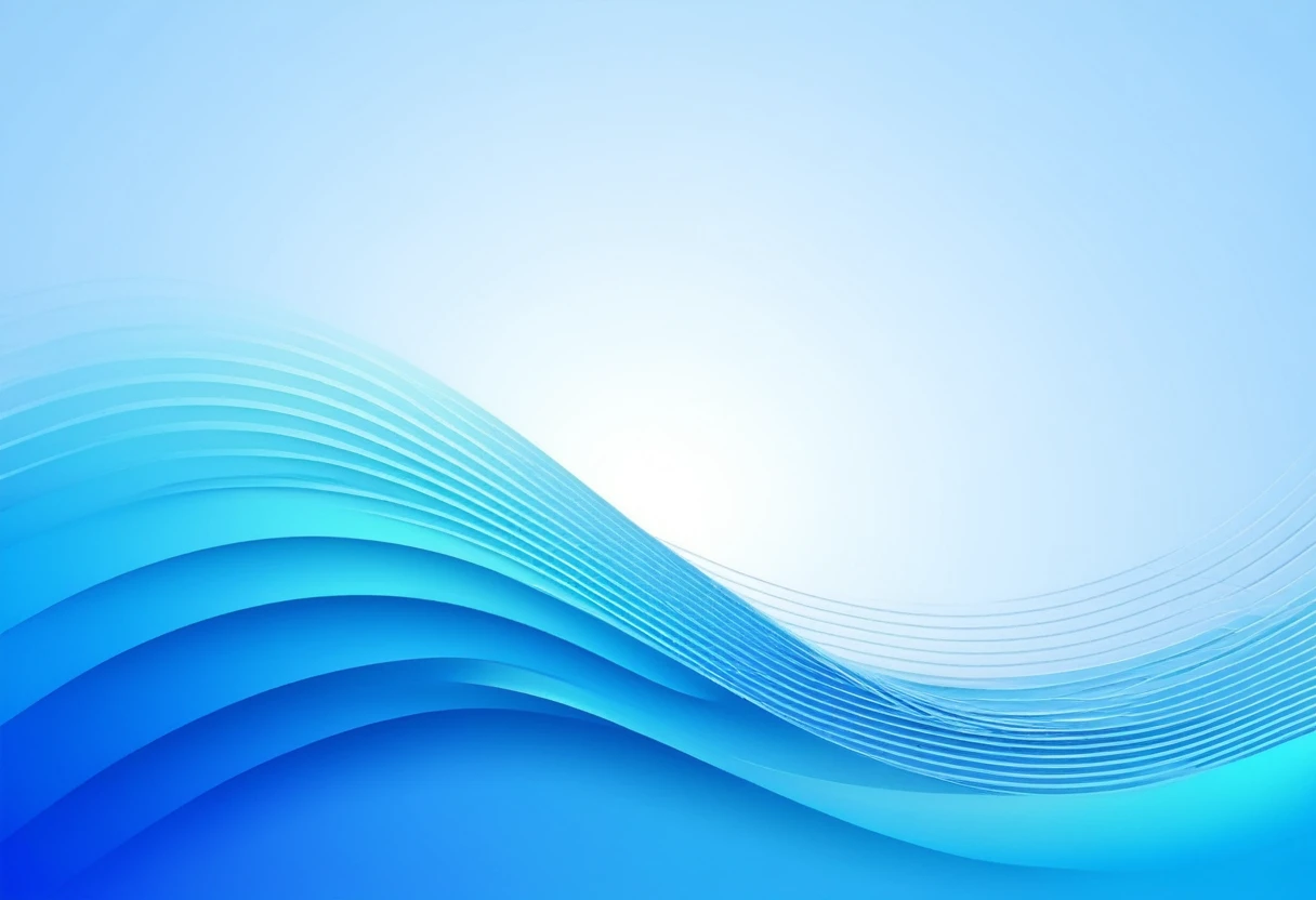 Flowing Blue Wave Design on Smooth Gradient Background
