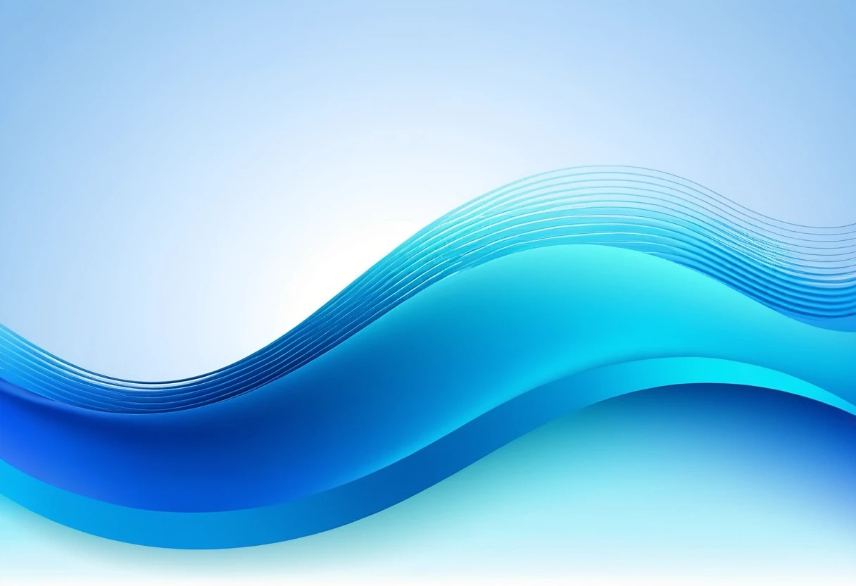 Flowing Blue Wave Design on Smooth Gradient Background