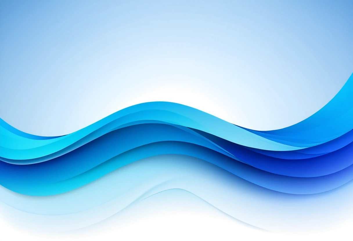 Flowing Blue Wave Design on Smooth Gradient Background