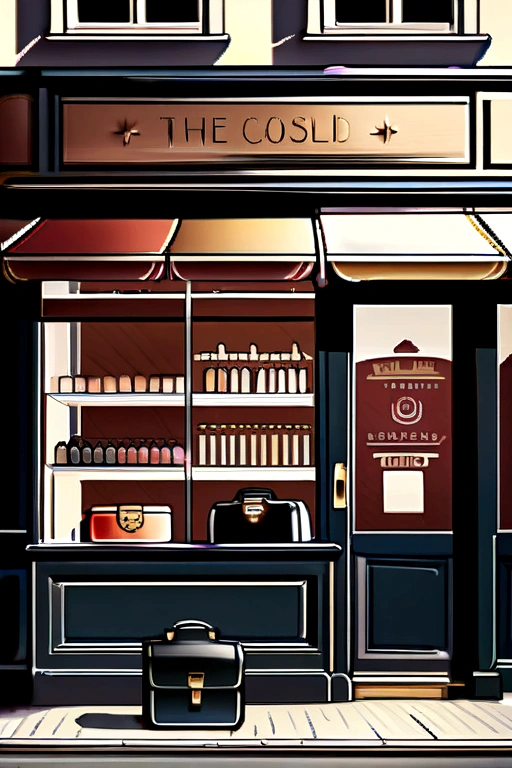 Small closed briefcase with the name of a jewelry store that exists in the real world 