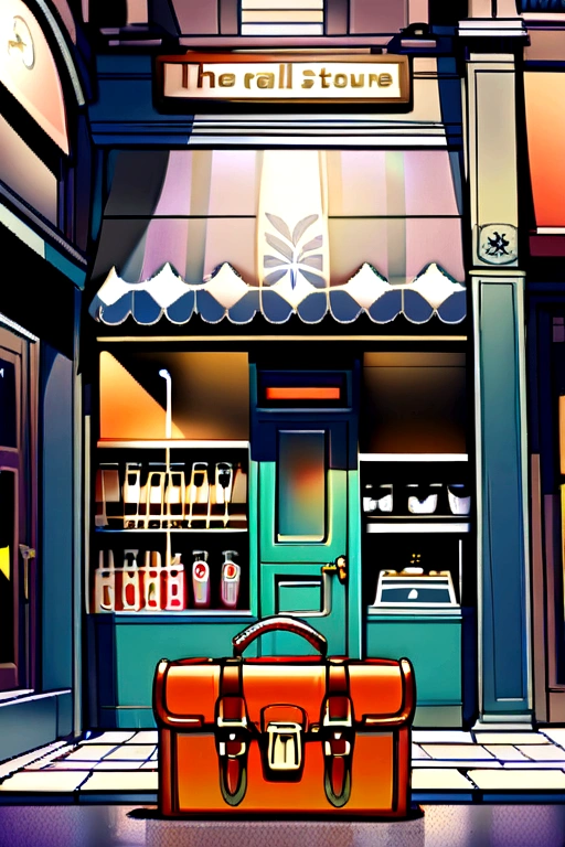 Small closed briefcase with the name of a jewelry store that exists in the real world 