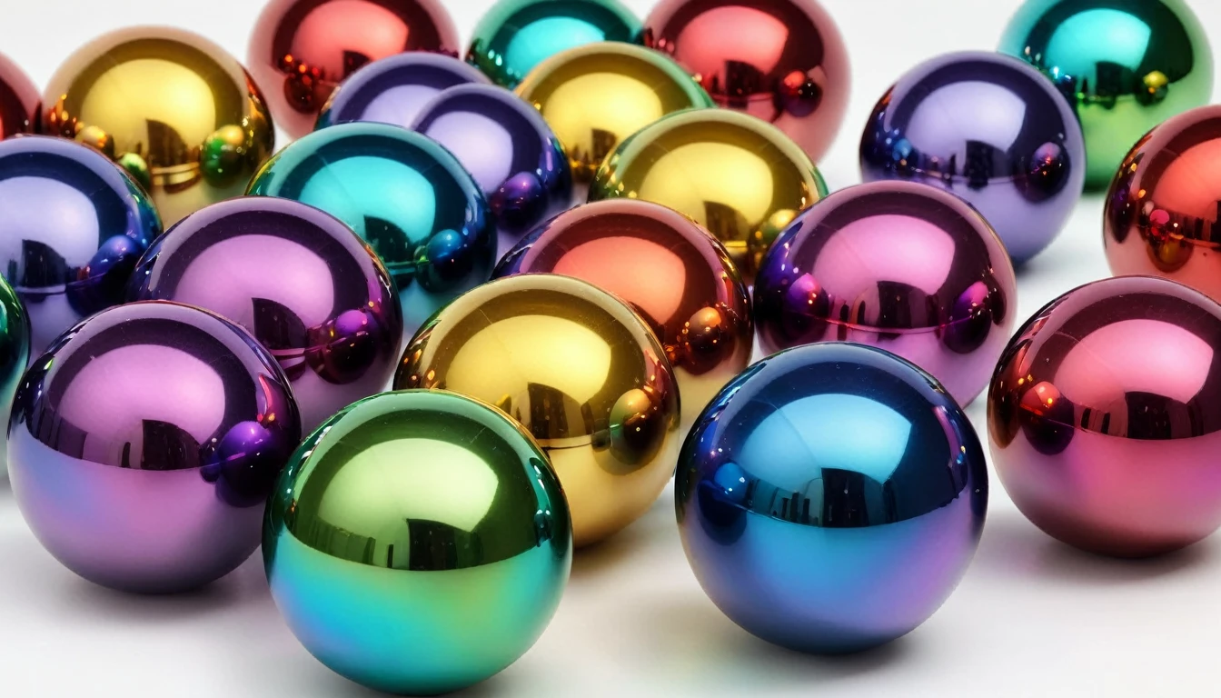 rainbow metal balls