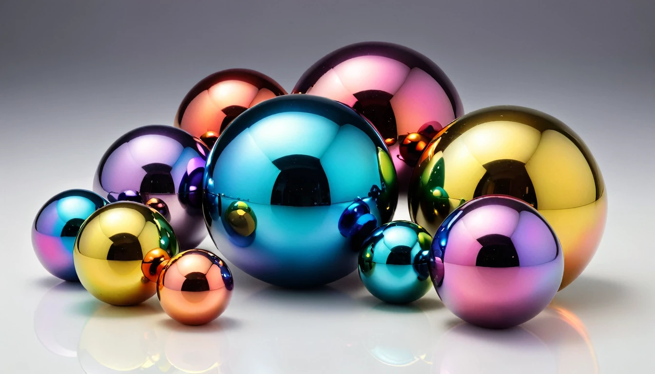 rainbow metal balls