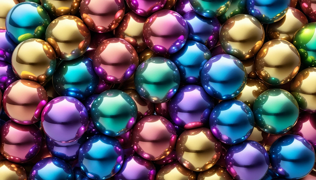 rainbow metal balls