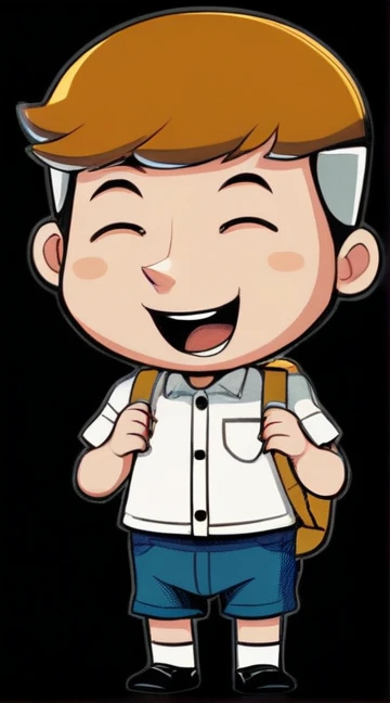 a cartoon boy with a backpack, boy, with thai-descendent, 3d animation, 3 d animation, animation model, 3d animated, 3 d animated, gyo fujikawa, cgi animation, nilian animation studio, cute! c4d, animated character design, 3 d cartoon, 3d kid robot, cgsociety 9