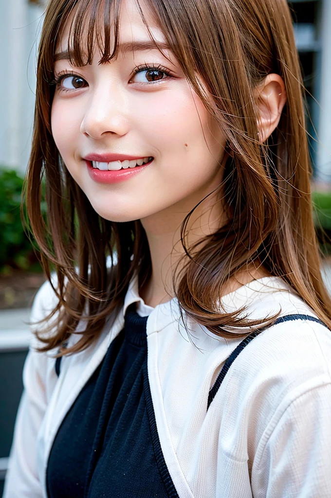 (8K, Raw photo:1.2), Detailed face and eyes, Best Quality, 超A high resolution, highly detailed, masterpiece, Cute Girl, (huge Laughing:1.2),, View your audience, Soft cinematic light, Hyper-detailing, Sharp Focus, High quality, blonde hair, bob cuts,