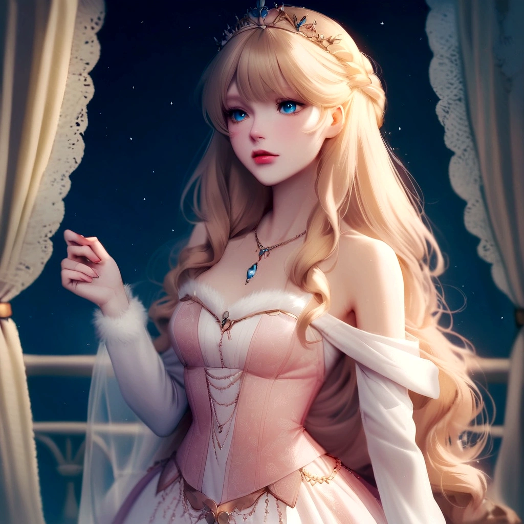 Disney Princess Aurora, 20 years old, Tatiana Romanova, white dress